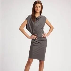Gray Draped Dress